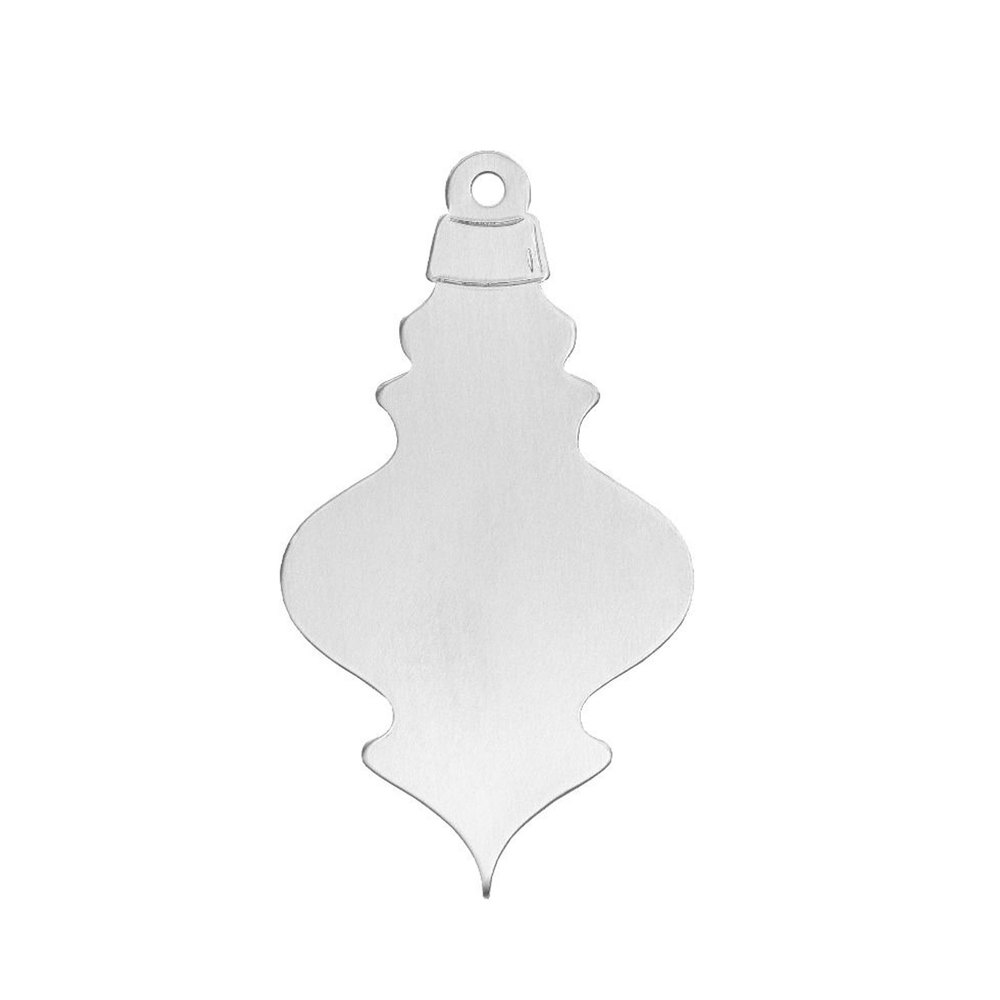 Metal Stamping Blanks Aluminum Vintage Ball Ornament Blank, 76.2mm (3") x 26.92mm (1.06"), 14 Gauge